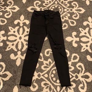 American Eagle Black Ripped Jeans